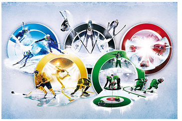 让孩子来艺象标画出自己的五彩冬奥会