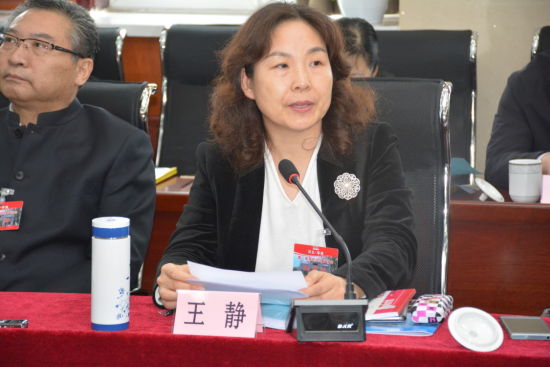 河北省政协文史资料委员会主任王静发言. 王鹏 摄